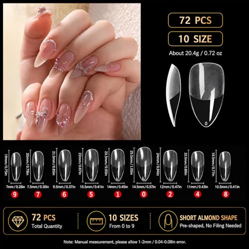 15PCS Nail Art Brush Set with 10 Nail Holders, 72PCS Nail Tips & 192PCS Adhesive Tabs, Pink Professional Nail Design Kit with Tweezers for Acrylic Gel Nail Art DIY Salon