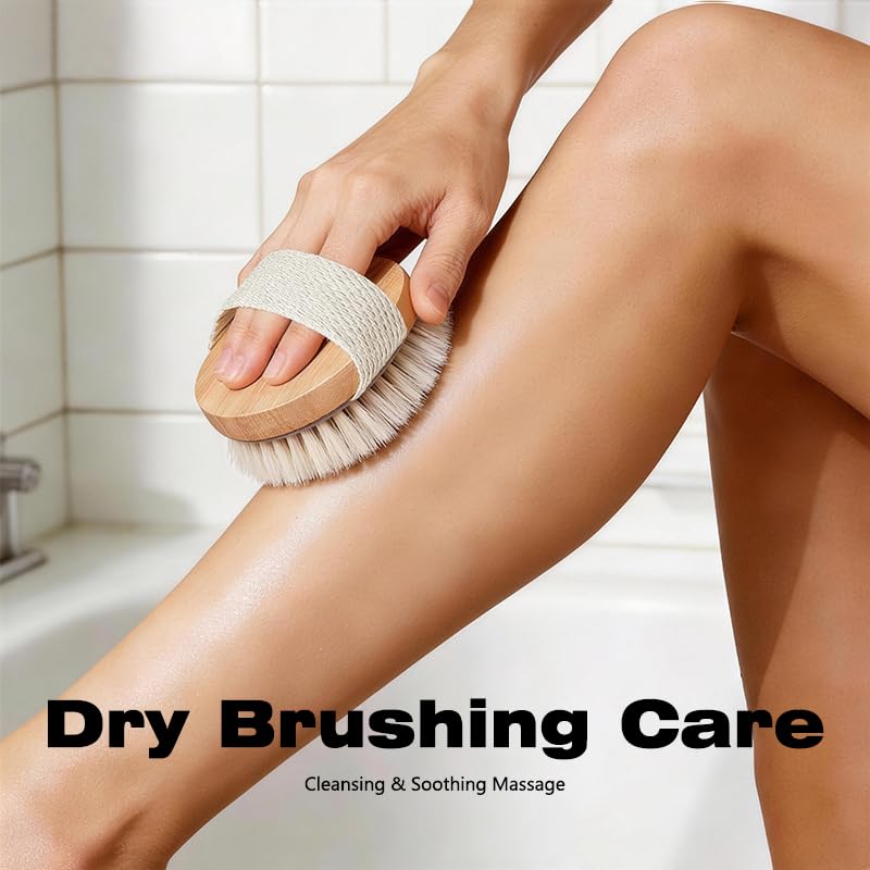 Dry Brushing Body Brush Shower Brushing Removes Dry Skin with Massage Nodes Improve Skin Sauna Accessories