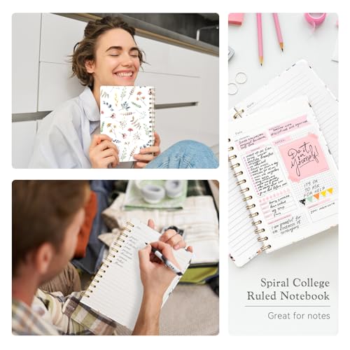 Lined Spiral Journal Notebook for Work A5, 160 Pages, Leaf - color: Leaf
