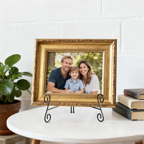 Plate Stand, 1 Pack 10 Inch Plate Holder for Display, Black Foldable Iron Table Easel for Picture Book Photo Frame Decorative Plate - size: 10 Inch - 1Pack