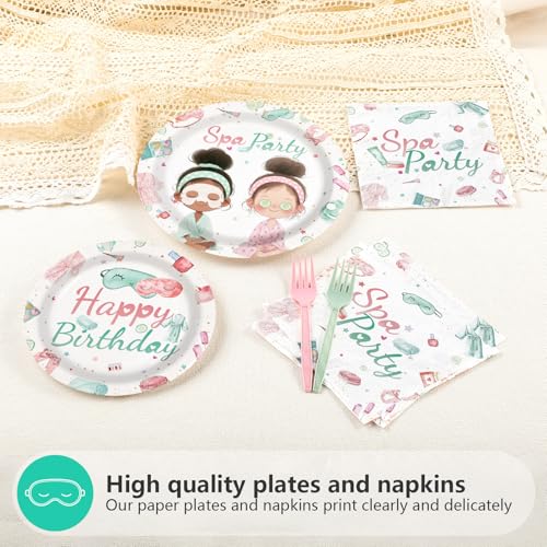 96 Pcs Spa Birthday Party Decorations for Girls, Serves 24 - style: Spa Birthday