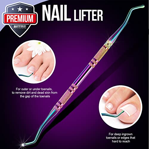 FANDAMEI Cuticle Trimmer, Cuticle Kit, Cuticle Pusher, Cuticle Nippers - color: Colorful