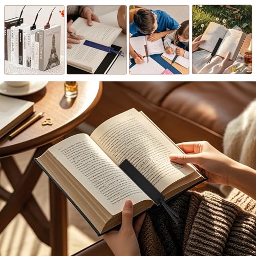 7 Pcs Leather Bookmarks, Classic Handmade Stitched Bookmark for Men - size: 7 Pcs