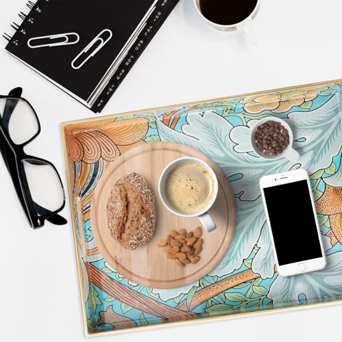 Spsyrine Plastic Serving Tray with Handles for Coffee Table, Sunflower - color: Multi E