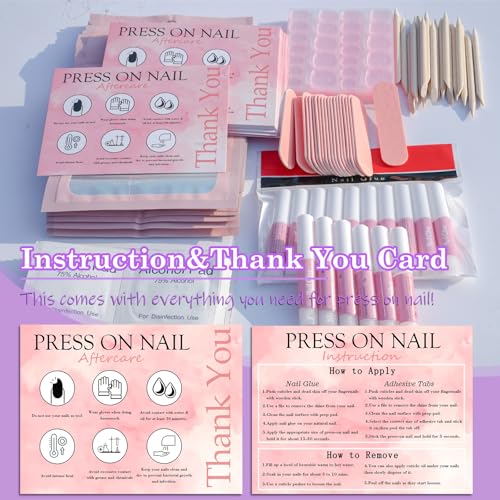 Disposable Nail Supplies Kits(350pcs50set-pink) - size: 350pcs50set-pink