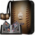 Baseball Card Binder, 400 Pockets, Protective Trading Card Album - color: Baseball, size: 400 Pockets