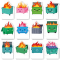 Yinder 24 Pads Fun Sticky Notes Kawaii Dumpster Fire Memo Pad Bulk - color: Multicolor, size: Dumpster