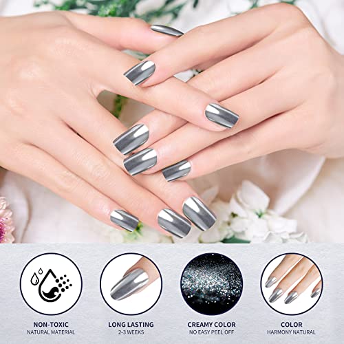 Artdone 36 Jars Chrome Nail Powder Nail Art Fimo Decoration Metallic Mirror Effect Holographic Aurora Chameleon Pigment Powder 1g/Jar Pearl for Resin Craft & Nail Art - color: 36 Jars Multicolor