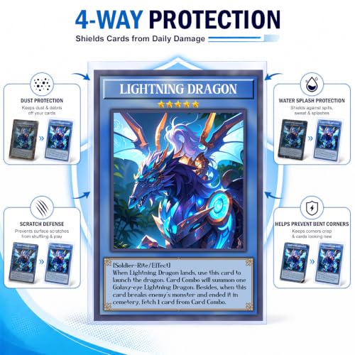 3000 Counts Card Sleeves Top Loaders for Trading Cards, Penny Soft Sleeves Baseball Card Sleeve Protectors Fit for Sports,Football,Game Cards - size: 3000P