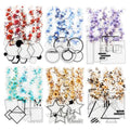 120 Pcs Floral Stickers with Geometric Frames for Scrapbooking - color: Floral Daily