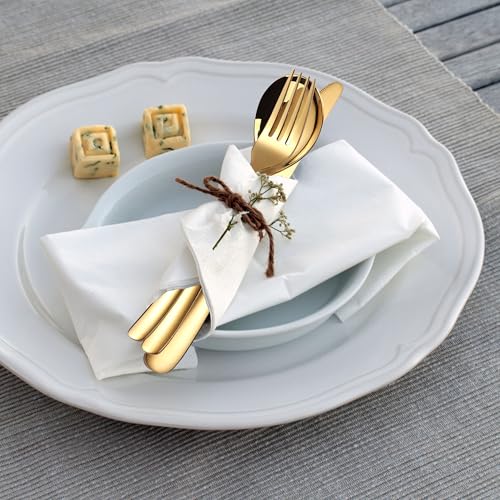 MURRI&MURRDI Stainless Steel Cutlery Set for 1, Reusable Flatware Set with Case, Cutlery Set for Work Stainless Steel Knife Fork Spoon Set 3 Piece (B- 3 Gold) - color: B- 3 Gold