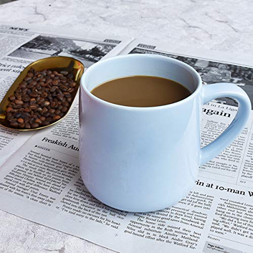 Bosmarlin Large Glossy Ceramic Coffee Mug, Tea Cup for Office and Home, 18 oz, Suitable for Dishwasher and Microwave(Blue, 1) - color: Blue