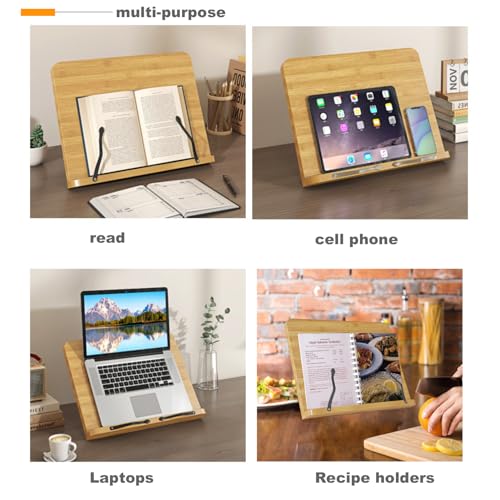 Adjustable Recipe Book Holder,Multi-Use for Cookbook & Tablet - size: S(11'' x 7.9'')