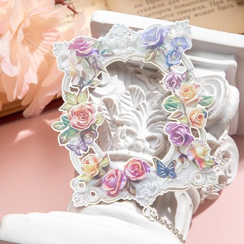 4 Pieces Metal Bookmarks for Women, Large Size Cute Hollow Bookmark Garland Flower Window Butterfly Unique Book Mark for Reading, Artistic Gift for Book Lovers Writers Readers Children Teens Men - style: 4Pcs Flower window