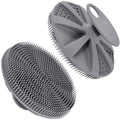 INNERNEED Food-Grade Soft Silicone Body Scrubber Shower Brush, Gray - color: Gray