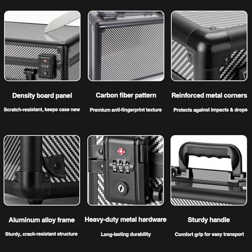 Graded Card Storage Box, TSA Lock 3-Row Travel Case for PSA - size: medium