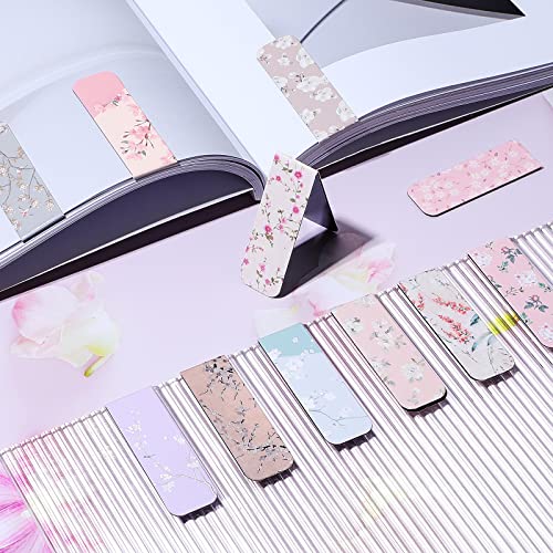 Dianelhall 24 Pcs 24 Pcs Magnetic Bookmarks Floral Page Marker Clips Women