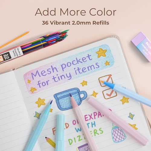 Nicpro 45PCS Mechanical Pencils with 462 Lead Refills (Blue) - size: 45 PCS