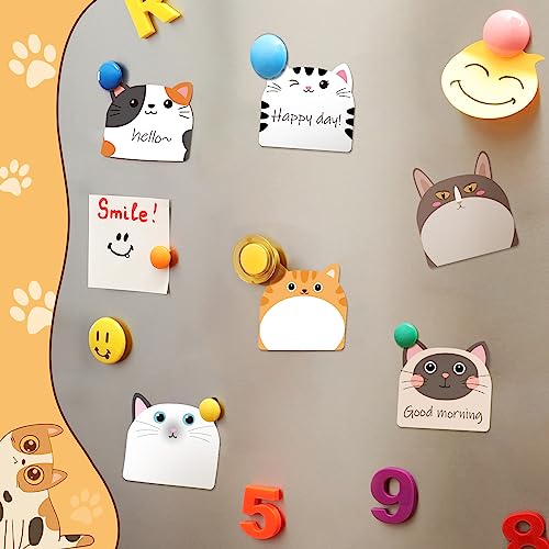 Yinder 24 Pads Cute Cat Sticky Notes Kawaii Animal Sticky Notes Pads Bulk - color: Multicolor, size: Cats