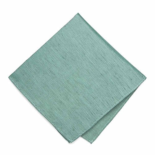 tiemart Regent Morris Neckwear Silk/Linen Pocket Square - color: Dark Green Regency