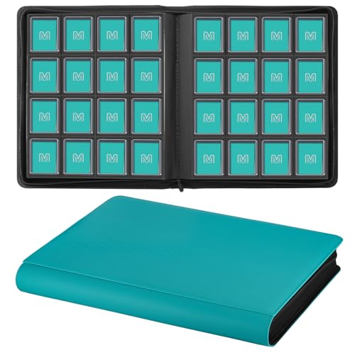 16 Pocket Toploader Binder,Holds 640 TopLoaders (16Cyan) - color: 16Cyan