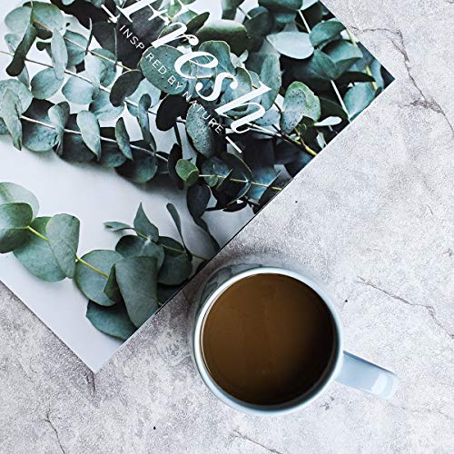 Bosmarlin Large Glossy Ceramic Coffee Mug, Tea Cup for Office and Home, 18 oz, Suitable for Dishwasher and Microwave(Blue, 1) - color: Blue