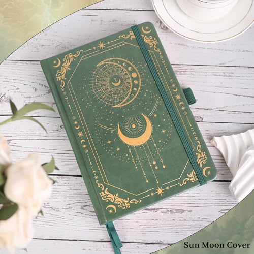 TIEFOSSI Line Journal Notebook for Women Men, 316 Pages,8.3x5.8 IN - color: Green, size: Line