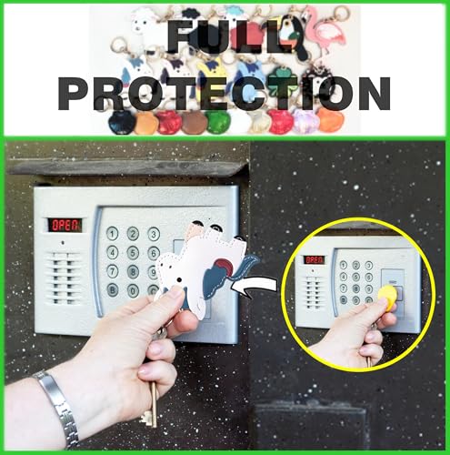 Leather Keychain holder Protective Case Compatible with Apple AirTag - color: White Horse