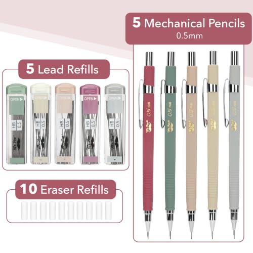 Mr. Pen- Mechanical Pencil Set with Lead and Eraser Refills, 5 Pack