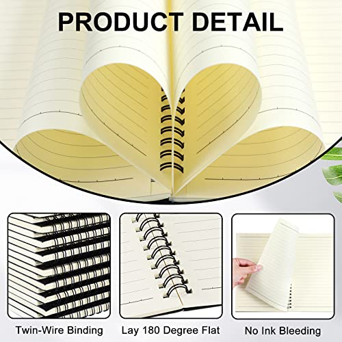 Yahenda 54 Pcs Spiral Notebooks, 1 Subject, Wide Ruled, Black - color: Black