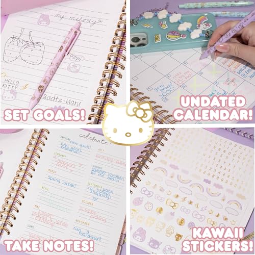 Horizon Group USA Journal Set, Cute School Supplies, Stationary Kit for Girls, Diary and Accessories, Hello Kitty Pink Gold Foil Journal - color: Hello Kitty Pink Foil Journal