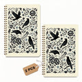 2 Pcs Gothic Crow A5 Spiral Notebook, Witch Journal Notebook for Women - color: Multicolour 0202
