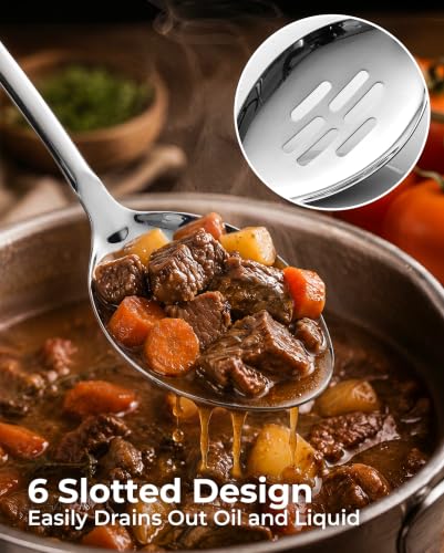 Zulay Kitchen Stainless Steel Slotted Spoon - size: Slotted Spoon