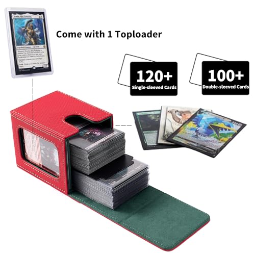 Venssu Angel Themed MTG Deck Box with Commander Display Window (White＆Grey) - color: Angel