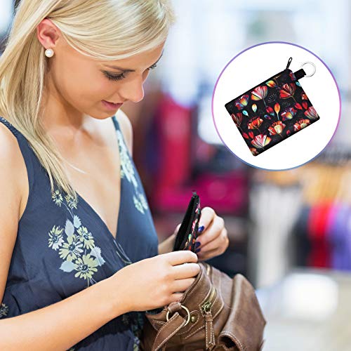 Boao 10 Pcs Small Change Coin Purse - size: 4.52 x 3.74 Inch, style: Natural Flower Print