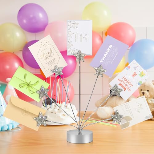 7-Branch Family Desktop Photo Tree Holder Clip Round Base