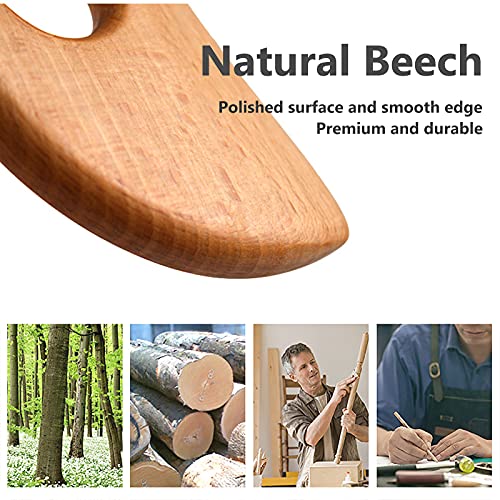 FKYzixeh Lymphatic Drainage Massager, Wooden Gua Sha Tool for Body, Manual Massage Scraper for Anti Cellulite and Relieve Muscle Fatigue, Body Gua Sha Paddle (Style A)