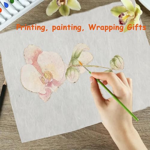 Mulberry Paper Sheets Washi Rice Paper for Decoupage: 50 Sheets for Decoupage Printing Art Crafts DIY
