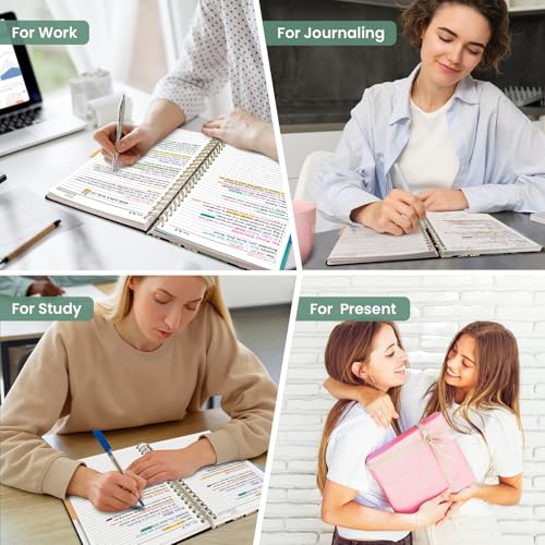 Taja Cute Large Spiral Lined Notebook for Work with 5 Removable Dividers - color: I-Forest Botanica