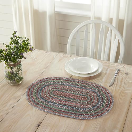 Multi Jute Oval Placemat 13x19 - color: Deep Olive, size: 13x19, 1 pack