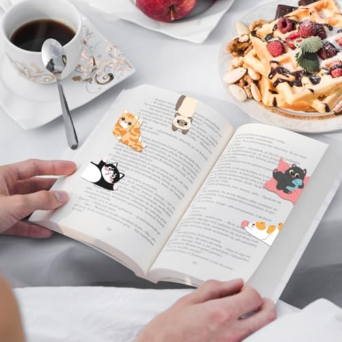10Pcs Magnetic Bookmarks, Cute Cat Bookmarks - color: Cat