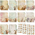 TaoBary 160 Pcs Floral Highland Cow Stationery Paper and Envelopes Set - size: 8.5 x 11 Inch, style: Floral Highland Cow