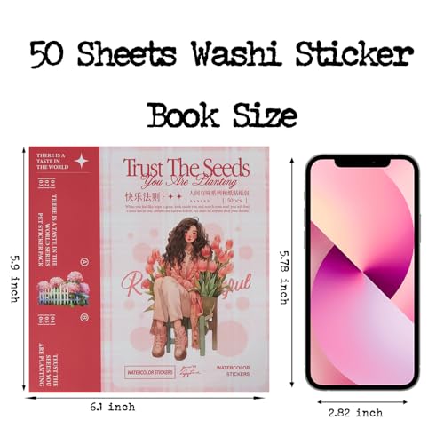 People Stickers for Junk Journal Supplies, 50 Sheets Pre-Cut Washi Sticker Book for Journaling, Scrapbooking, Bujo, Planners, Card Making, Collage, Art Crafts - color: Happiness Girl Stickers