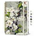 Taja Spiral Lined Journal for Women, Pretty Hardcover Journal Notebook, A5 - color: J-White Blossom