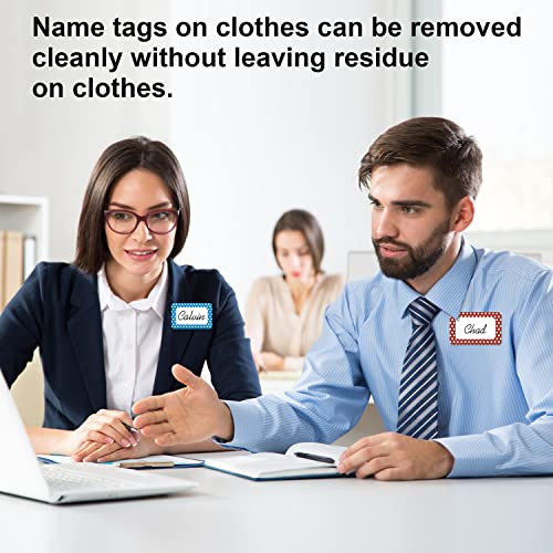 Batrical 3.5"x2.25" Colorful Name Tags 200pc 5 Colors Name Tag Stickers for Office, School, Classroom, Kitchen, Refrigerator