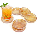 6 Pcs Modern Clear Coasters, Crystal Coaster, Glass Coasters