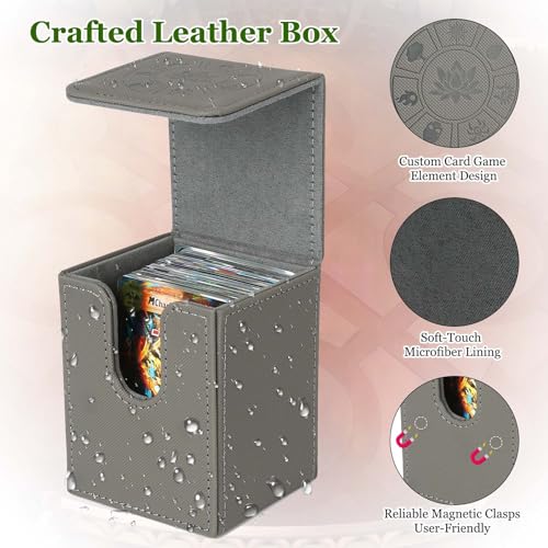 Arkeiliy MTG Deck Box 110+ Storage Sleeved Cards for Magic Commander - color: Grey III