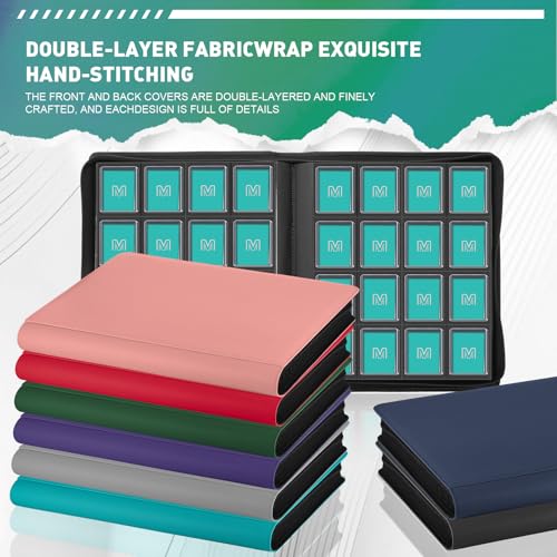 16 Pocket Toploader Binder,Holds 640 TopLoaders (16Cyan) - color: 16Cyan