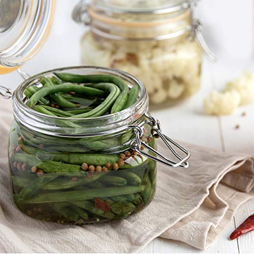 Glass Jar with Airtight Lid 16 oz - size: 16 oz