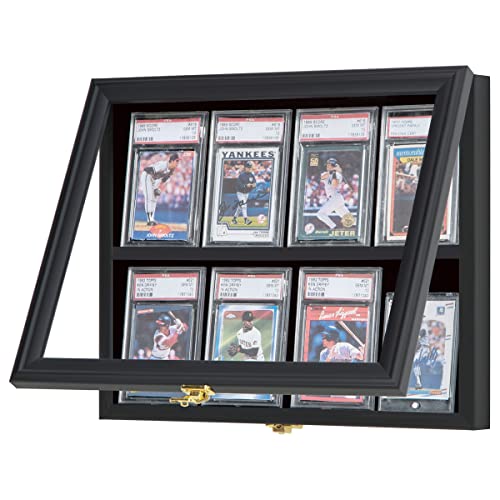 VERANI 8 Graded Card - Sports Baseball Card Display Case Wall Mount Black - size: Small-Horizontal-Black